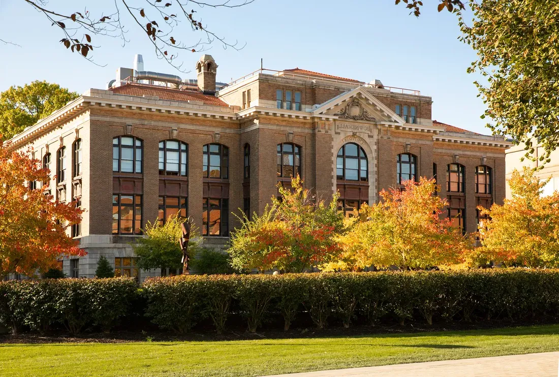 The outside of a campus building.